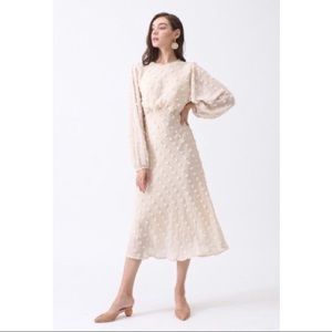 NWT Chicwish Cotton Candy Sheer Maxi Dress Cream